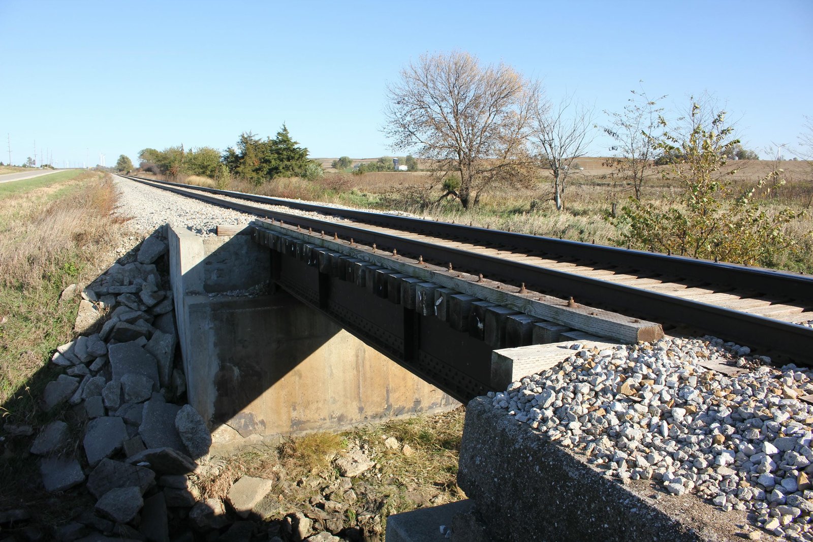 Looking east